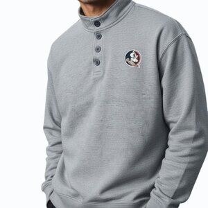 Florida State Seminoles Champion  Button Front Fleece Pullover Mens Medium NWT